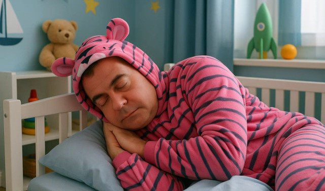 Пока вот вы смеетесь, Дима спит и копит силы...