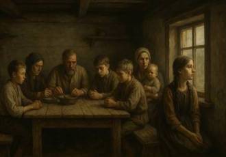 Именно вот примерно так одетые люди в рабстве у барина строили здания с 3м куполом...