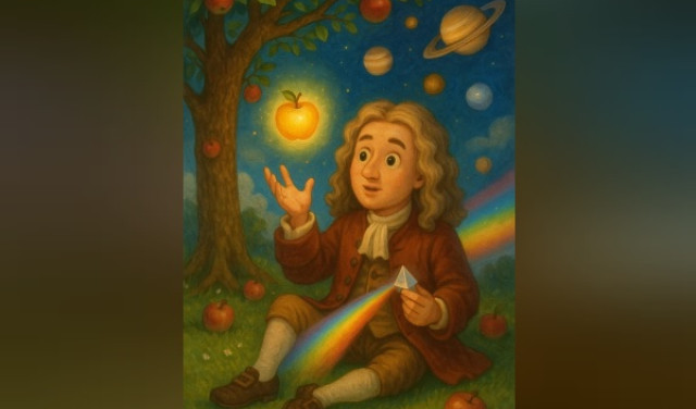 Супер гений много чего открыл и изобрел, но почти ничего из им открытого - в его произведениях не указано...