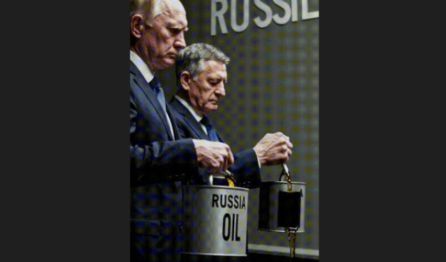 Всё что остается крутым и всемогущим путинским олигархам - таскать украденную у нас нефть вручную?