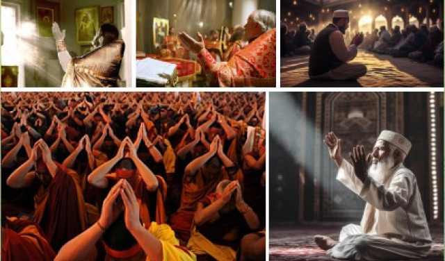 А где в священных писаниях сказано как правильно складывать руки когда "молишься"?