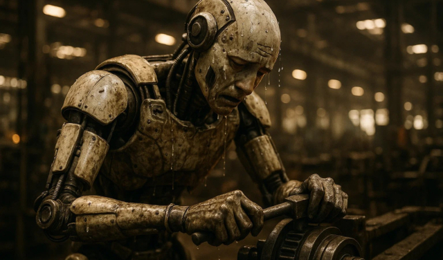 Роботы заменят нас и устранят тяжелый труд... ага... конечно...