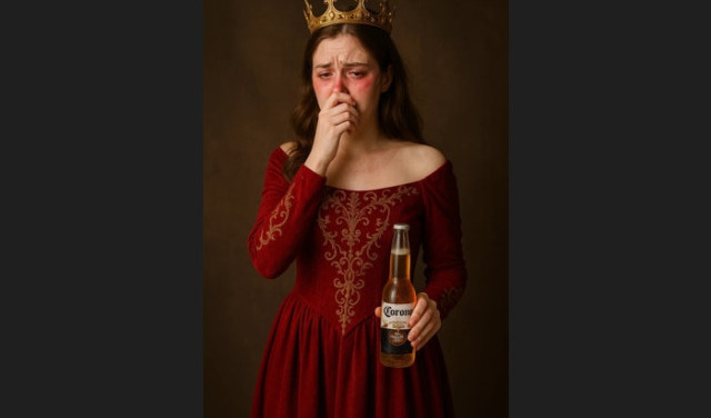 Для того, чтобы стать "Королевой" и одеть корону - нужно выпить определенную жидкость... БЫЛО надо...