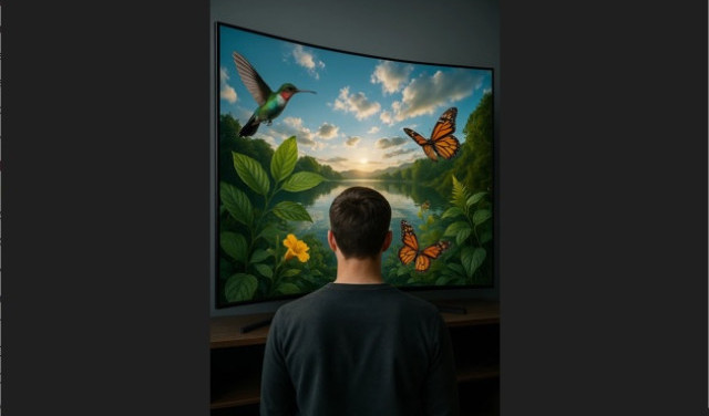 Смотри какая природа красивая и яркая!